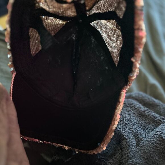Steve Madden - Rose gold BLING Sequins  Baseball cap - Picture 4 of 4